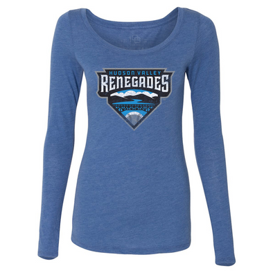 Hudson Valley Renegades Apparel/Women (108 Stitches) LS Vintage T-Shirt-Blue