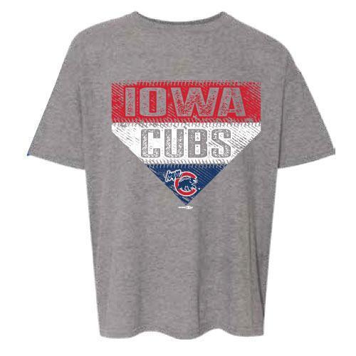 Iowa Cubs Youth Forward Tee, Heather Graphite