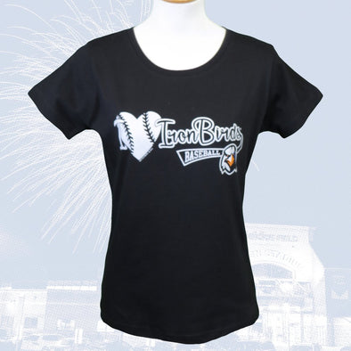 Aberdeen IronBirds Heart Baseball Tee