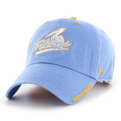 Myrtle Beach Pelicans 47 BRAND PERIWINKLE BLUE ICE ADJUSTABLE CAP