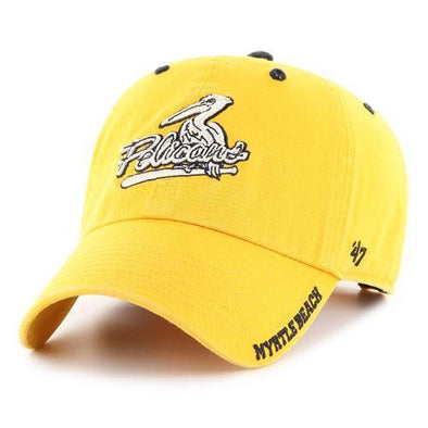 Myrtle Beach Pelicans 47 BRAND YELLOW ICE ADJUSTABLE CAP