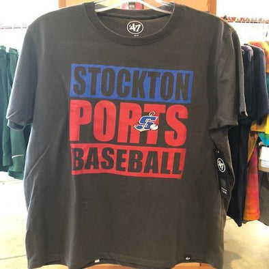 Stockton Ports Charcoal Rival Tee