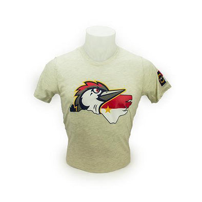 Fayetteville Woodpeckers Men's NC State Alt Logo T-Shirt Oatmeal