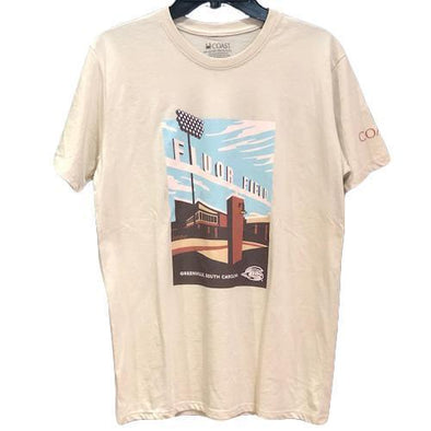 Greenville Drive Coast Beige Fluor Field Vintage Tee