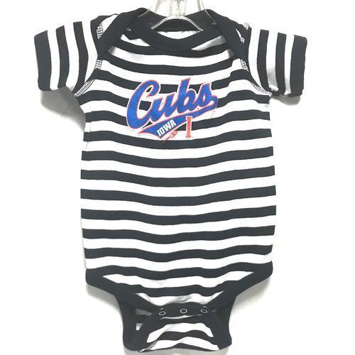 Iowa Cubs Striped Onesie, Navy/White