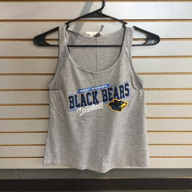 West Virginia Black Bears Ladies Grey Flowy Tank