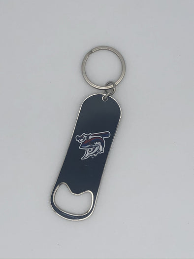 Pensacola Blue Wahoos Metal Bottle Opener Keychain