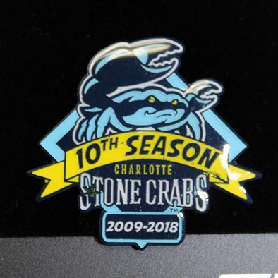Charlotte Stone Crabs LAPEL PIN, 10th Season