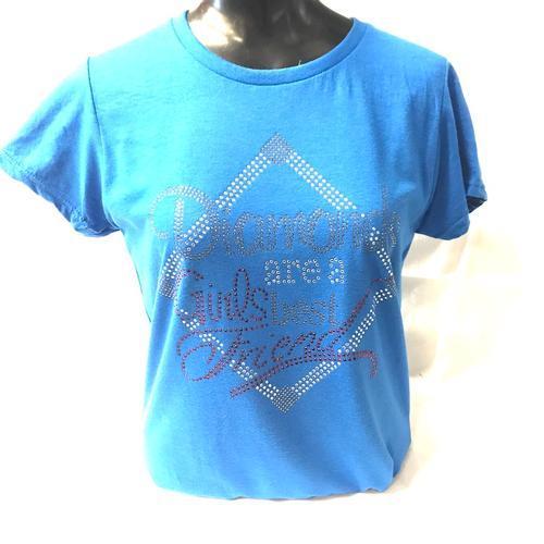 Iowa Cubs Diamonds are a Girls Best Friend Sparkle Tee, Royal