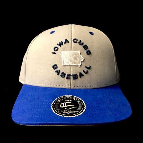 Iowa Cubs Chill Adjustable Cap, Gray/Royal