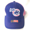 Iowa Cubs Youth Girls Twill Dots Cap, Royal/Pink