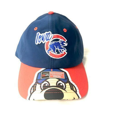 Iowa Cubs Youth Gene Cubbie Cap, Navy/Red