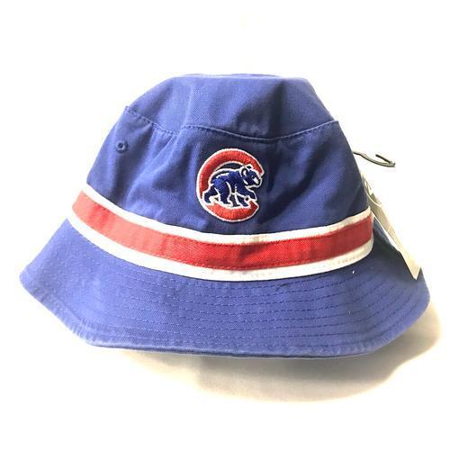 Chicago Cubs Striped Bucket Cap