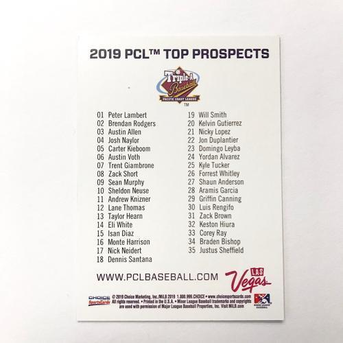 Iowa Cubs 2019 Pacific Coast League Top Prospects Card Set