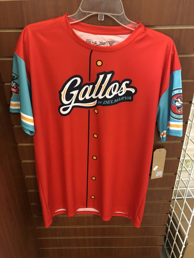 Delmarva Shorebirds Los Gallos de Delmarva Replica Performance Jersey T-Shirt