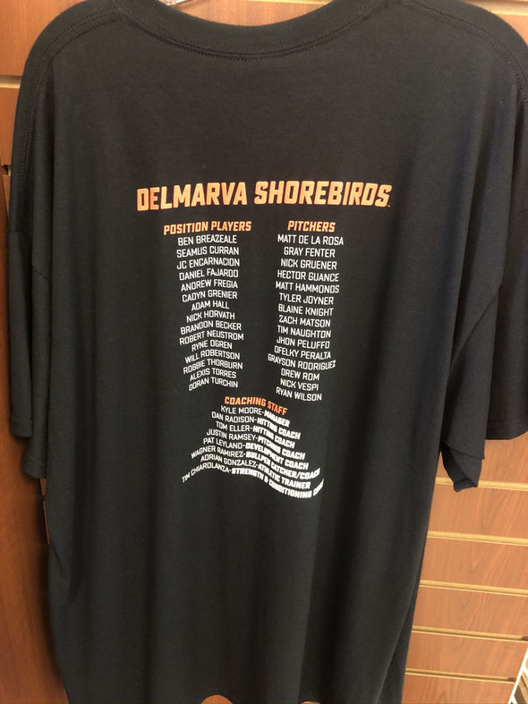 Delmarva Shorebirds Men's 2019 1st Half Champions Commemorative T-Shirt