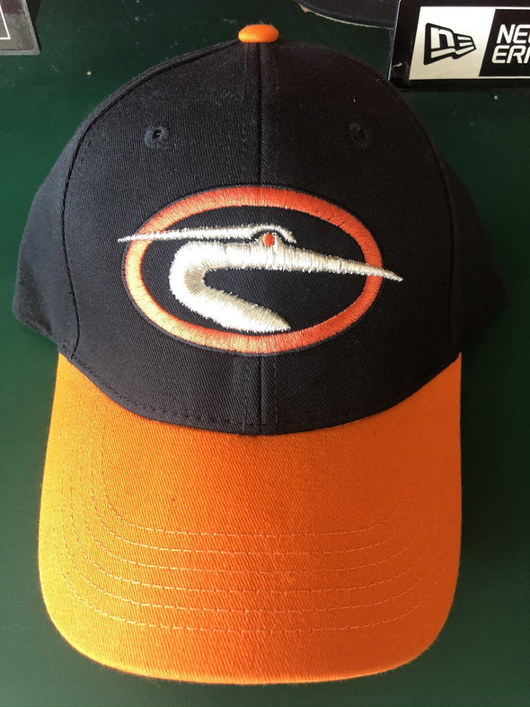 Delmarva Shorebirds Adult Adjustable Classic Logo Cap Black/Orange