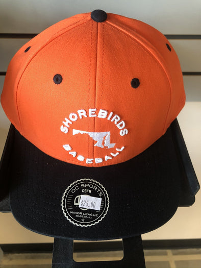 Men's Adjustable Delmarva Shorebirds Maryland Chill Cap - Orange/Black