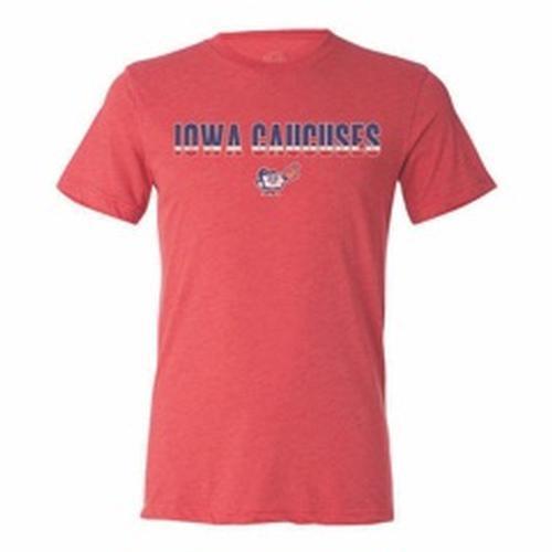 Iowa Caucuses Tri Color Tee, Red