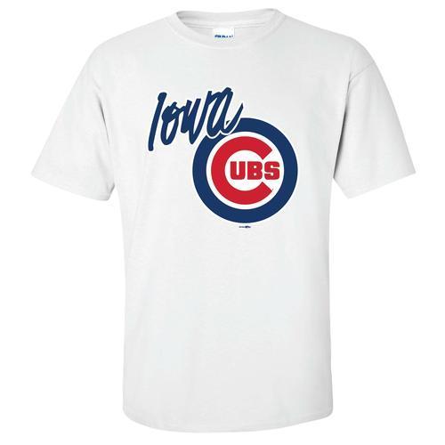 Iowa Cubs Primary logo Tee, White