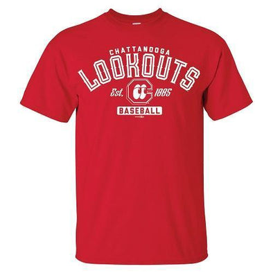 Chattanooga Lookouts Chattanooga Lookouts Inward Adult Red Tee