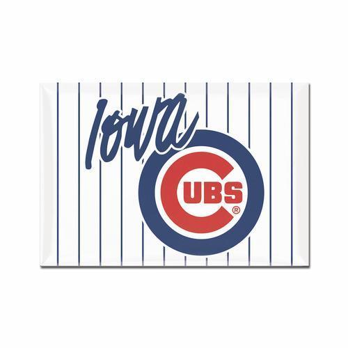 Iowa Cubs Pinstripe Button Magnet