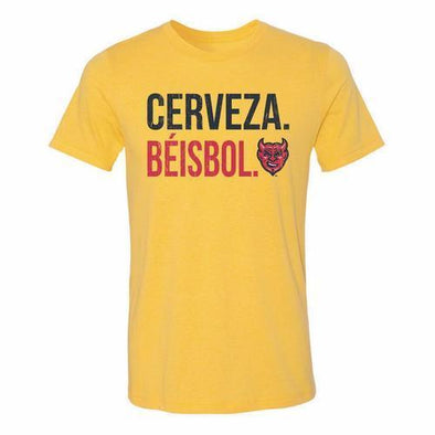 Copa Demonios Cerveza Beisbol Tee, Yellow