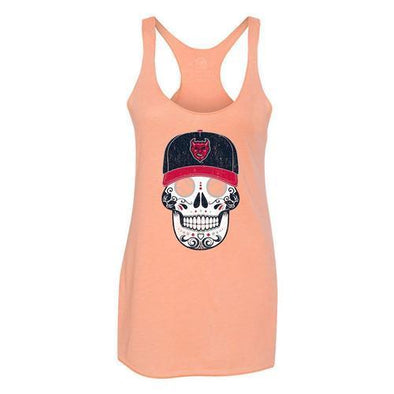 Copa Demonios Women's Sugar Skull Tank, Orange