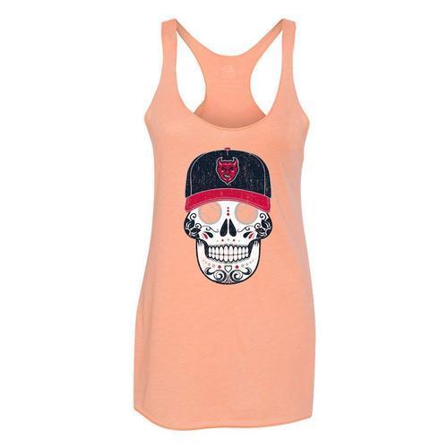 Copa Demonios Women's Sugar Skull Tank, Orange