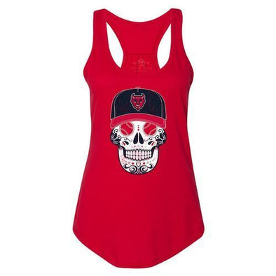 Copa Demonios Women's Skull Tank, Red