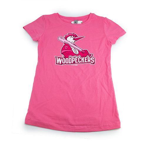 Fayetteville Woodpeckers Girl's Primary T-shirt Pink