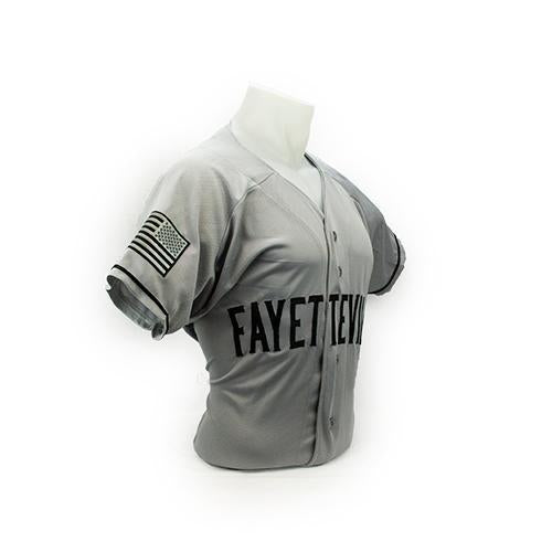 Fayetteville Woodpeckers Men's 1918 Throwback Jersey Grey