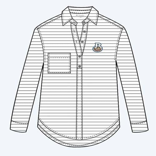 Biloxi Shuckers Polo-Wmn Jewel Gray with Home Logo