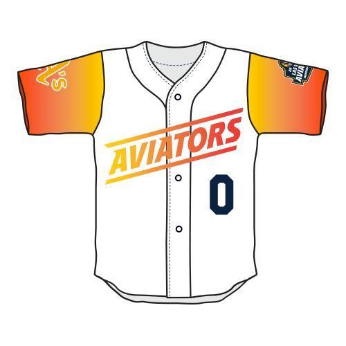 Men's Las Vegas Aviators OT Sports Home Replica White/Gradient Polyester Short Sleeve Jersey