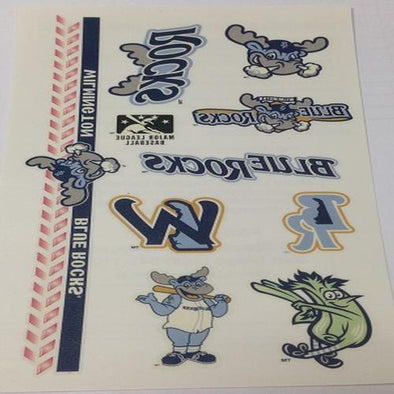 Wilmington Blue Rocks Temporary Tattoo Sheets
