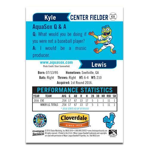 Everett AquaSox 2016 Baseball Card Set