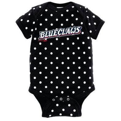 Lakewood BlueClaws Newborn Polka Dot Onesie