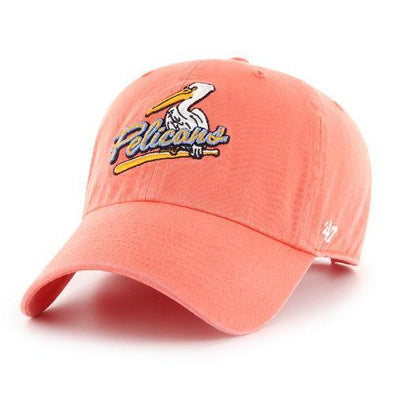 MYRTLE BEACH PELICANS 47 BRAND LADIES GRAPEFRUIT BIRDBAT CLEANUP CAP