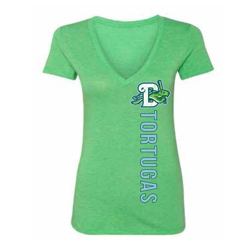 DAYTONA TORTUGAS 108STITCHES LADIES GREEN VERTICAL TEE