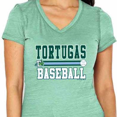 DAYTONA TORTUGAS SOFT AS A GRAPE LADIES ISLAND REEF V-NECK TEE