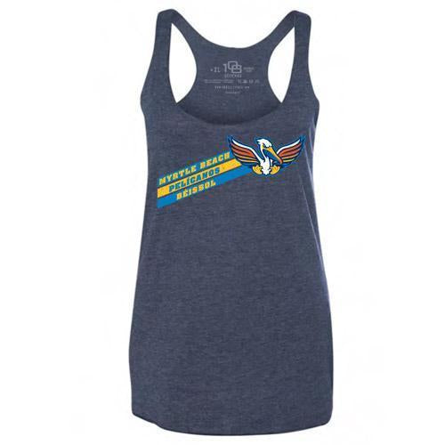 Myrtle Beach Pelicans COPA 108 STITCHES PELICANOS DE MYRTLE BEACH LADIES NAVY BOOSTER TANK