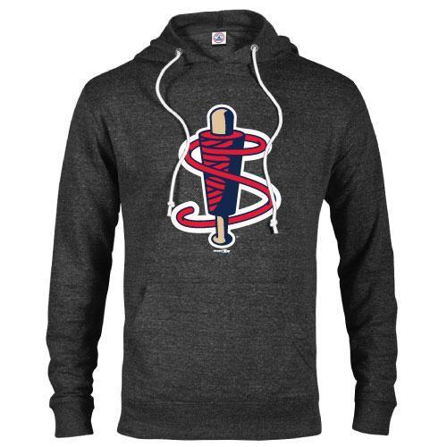 Lowell Spinners Black Snow Heather Hooded Sweatshirt