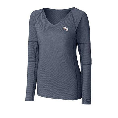 Scranton/Wilkes-Barre RailRiders Cutter & Buck Women's Victory V-Neck L/S
