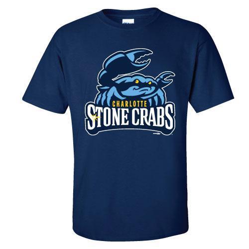 Charlotte Stone Crabs LOGO YOUTH TEE - Navy