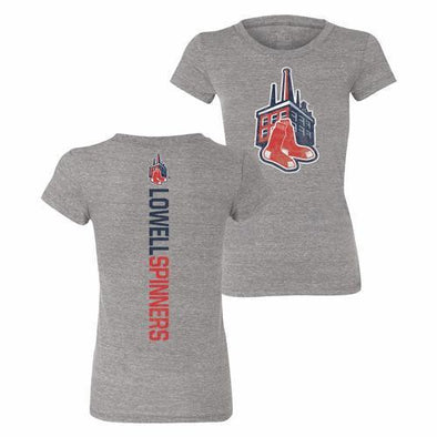 Lowell Spinners W's Grey Mill Sox Razorback Tee