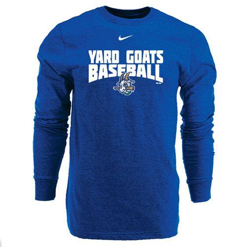 Hartford Yard Goats Nike Long Sleeve Tee in Royal Blue