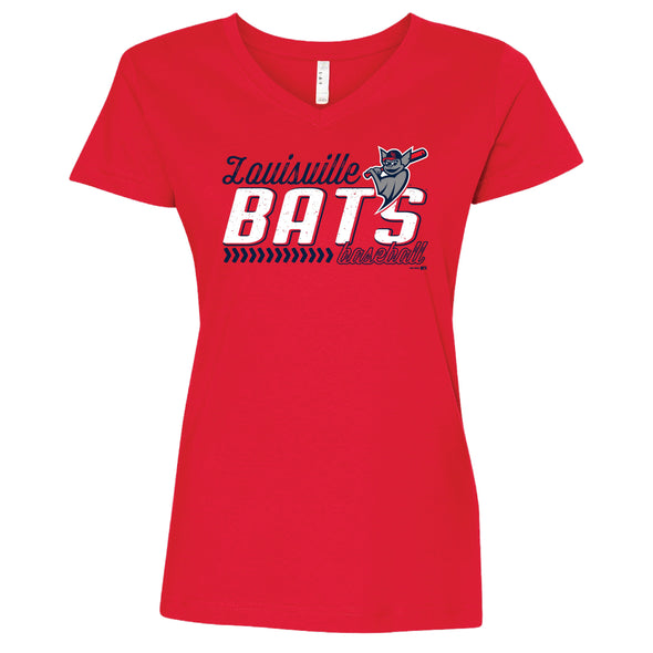 Red Ladies V-Neck Tee