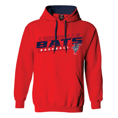 Red Contrast Bats Hoodie