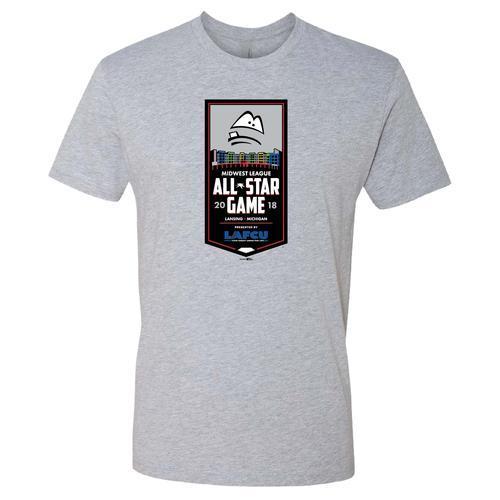 Lansing Lugnuts 2018 MWL All-Star Game Heather Gray T-shirt