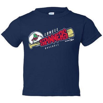 Lowell Spinners I/T Navy Bat Tee